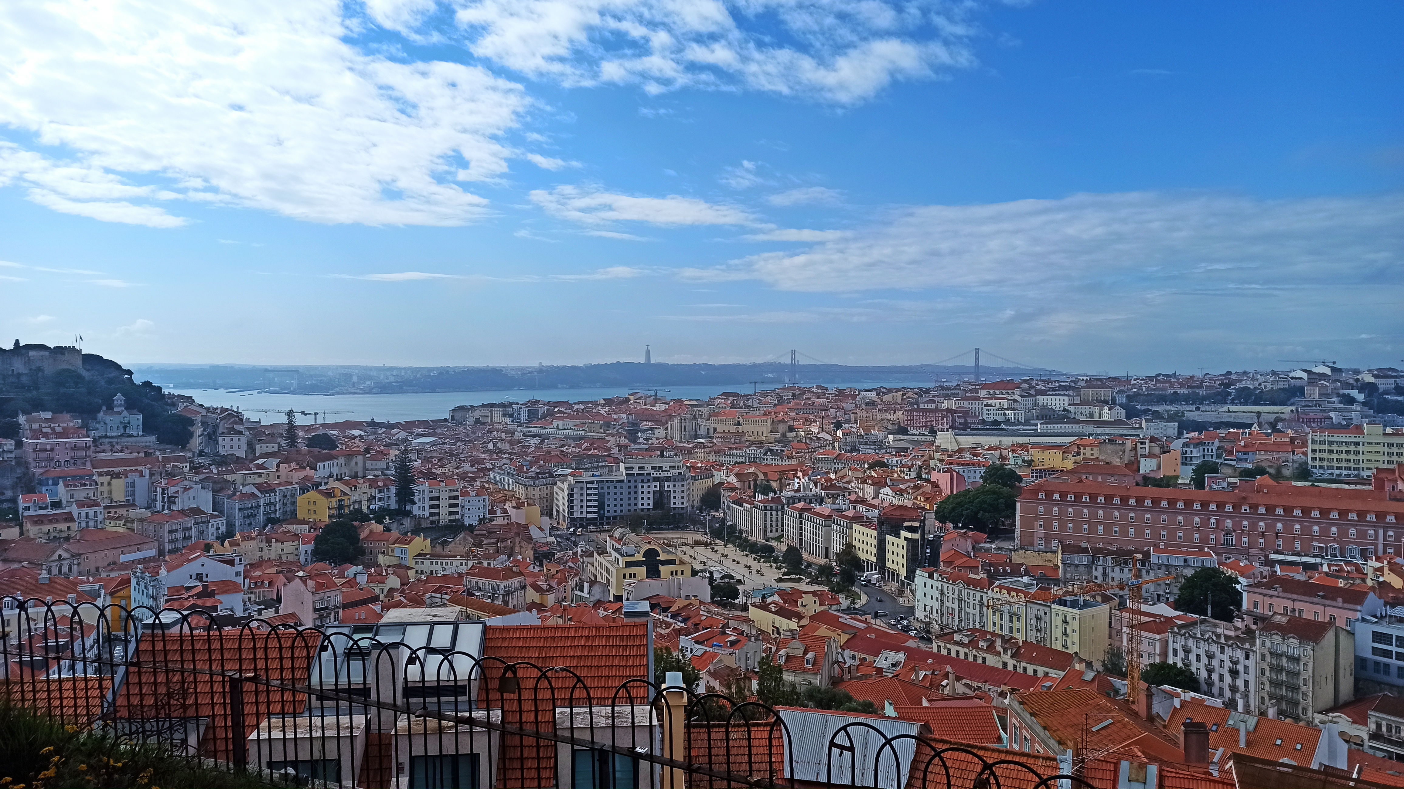 Panoramic view of Lisbon from a miradouro